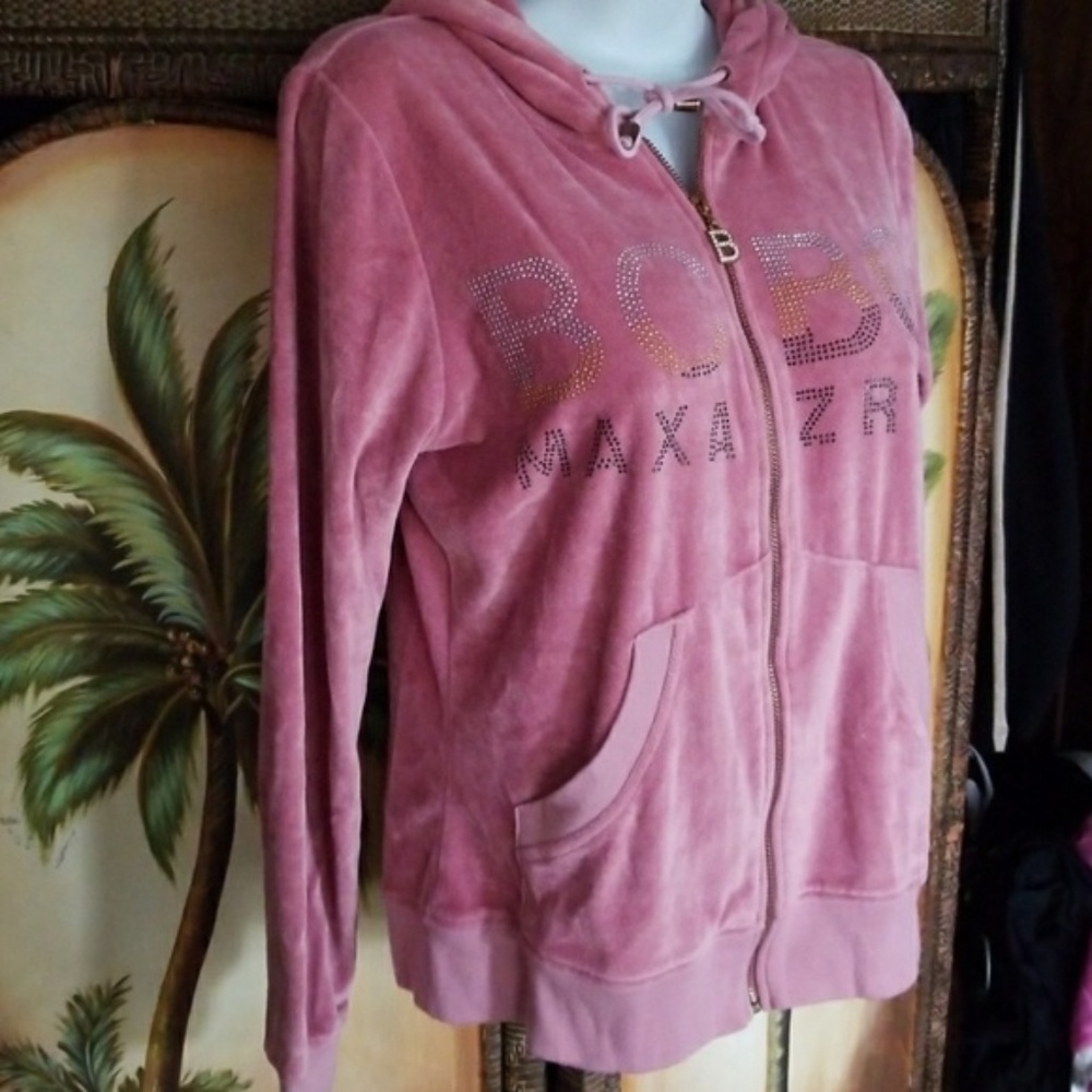 Bcbgmazazria Vintage Velour Zip Up Track jacket / Y2K / Barbiecore